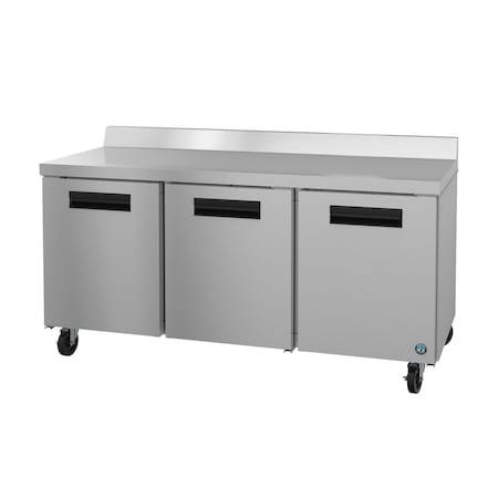 Hoshizaki Refrigerator, Three Section Worktop, Stainless Doors WR72B